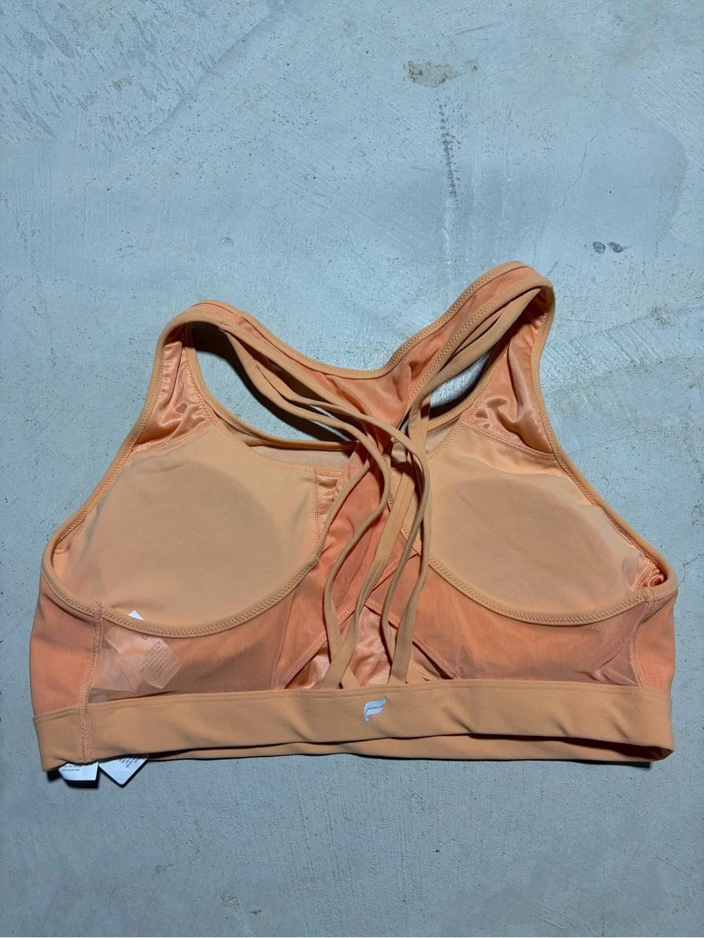 Fabletics orange peach athletic Sports Bra XL